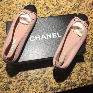 Powder Pink Chanel Ballet Flats